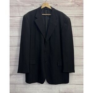 Zanella Men’s  100%Wool Blazer 44L BLACK  Sport Coat Made ITALY